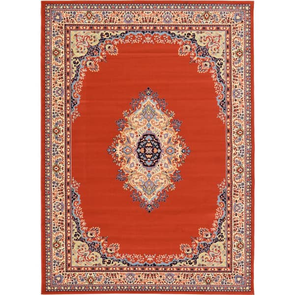 Unique Loom Reza Washington Terracotta 7' 0 x 10' 0 Area Rug