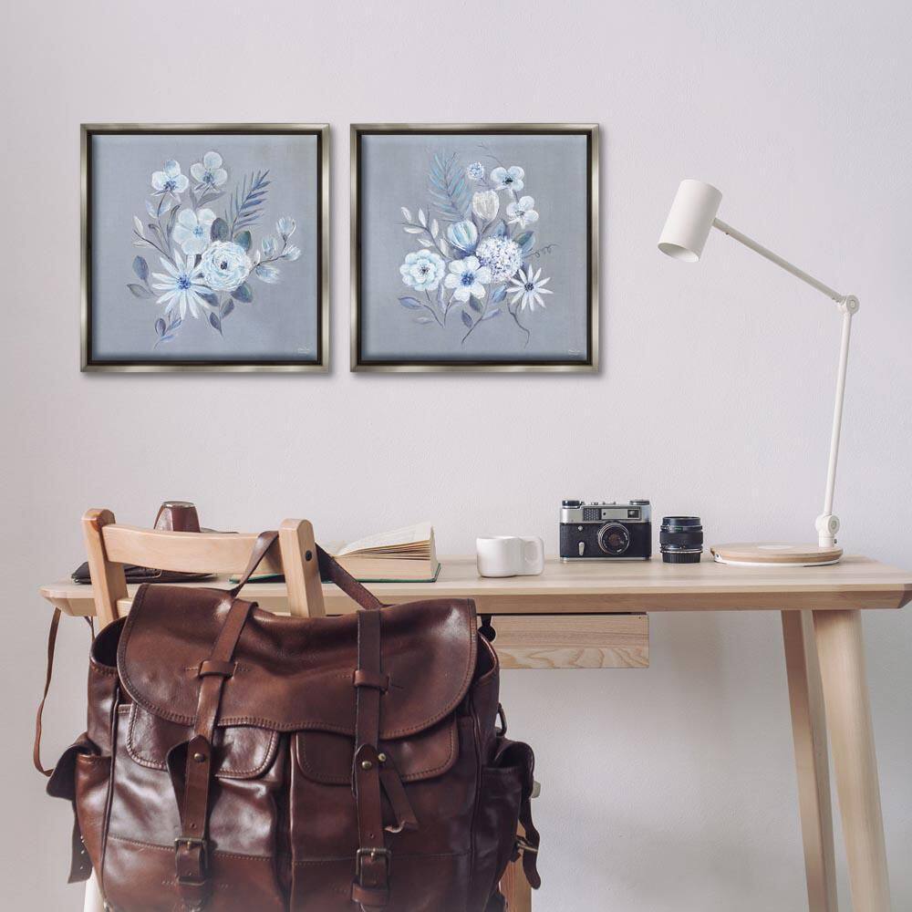 Delicate Flower Bunches by Marilyn Dunlap 2-Piece Gray Floater Frame Nature Graphic Art Print 18 in. x 18 in. price history on PriceWatchPro