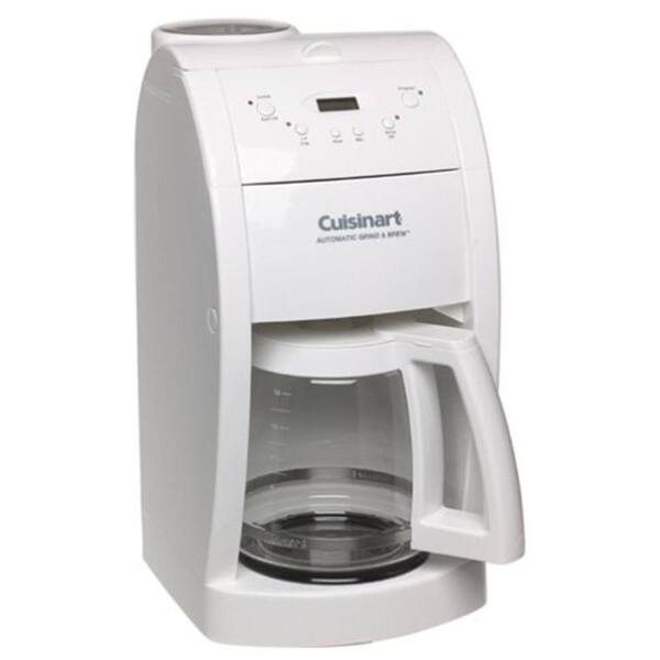 Cuisinart Grind & Brew 12-Cup Automatic Coffee Maker in White-DISCONTINUED