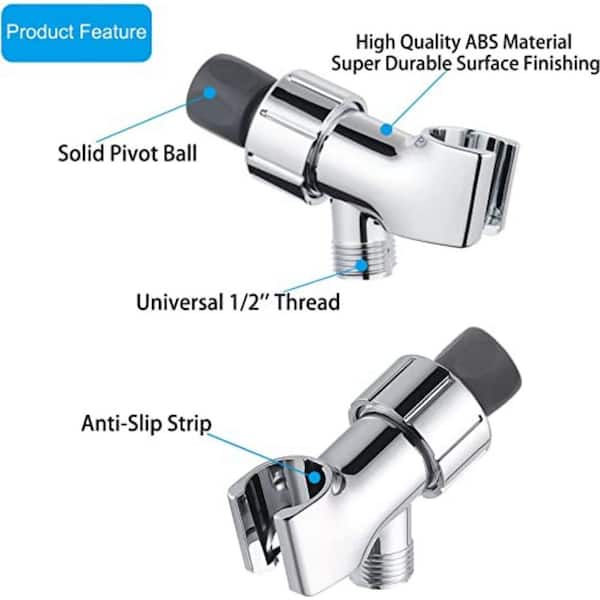 All Metal Hand Held Shower Head Holder Universal Shower Arm Mount