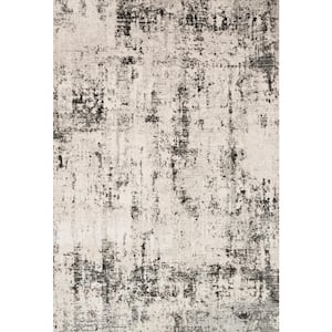 Alchemy Silver/Graphite 2 ft. 8 in. x 4 ft. Contemporary Abstract Area Rug