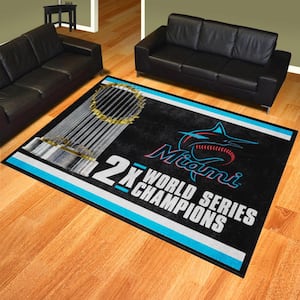 Miami Marlins 8ft. x 10 ft. Plush Area Rug