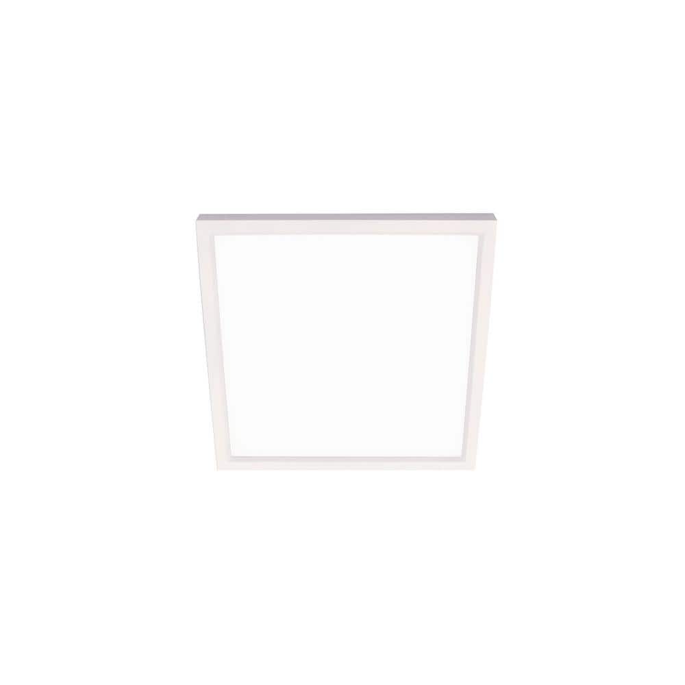 Edge Square 9" Satin Nickel LED Flush Mount Light