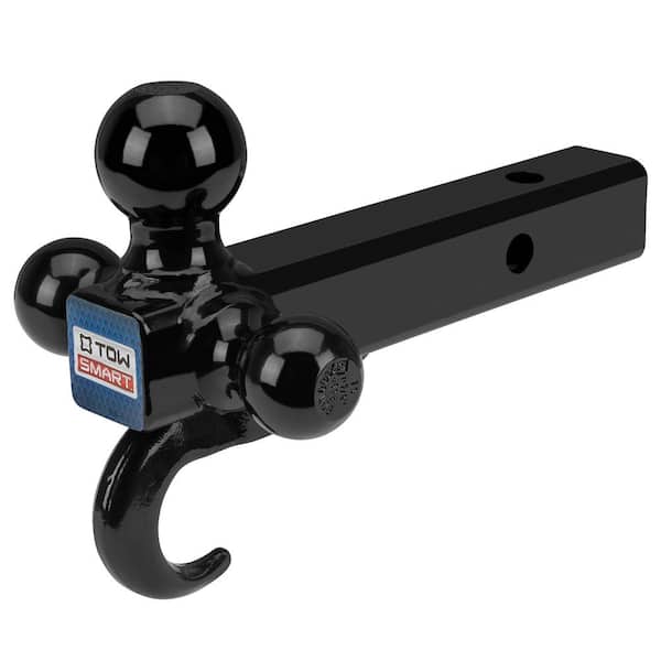 TowSmart Up to 14,000 lb. 1-7/8 in., 2 in, and 2-5/16 in. Ball Diameters Trailer Tri-Ball Mount with Hook
