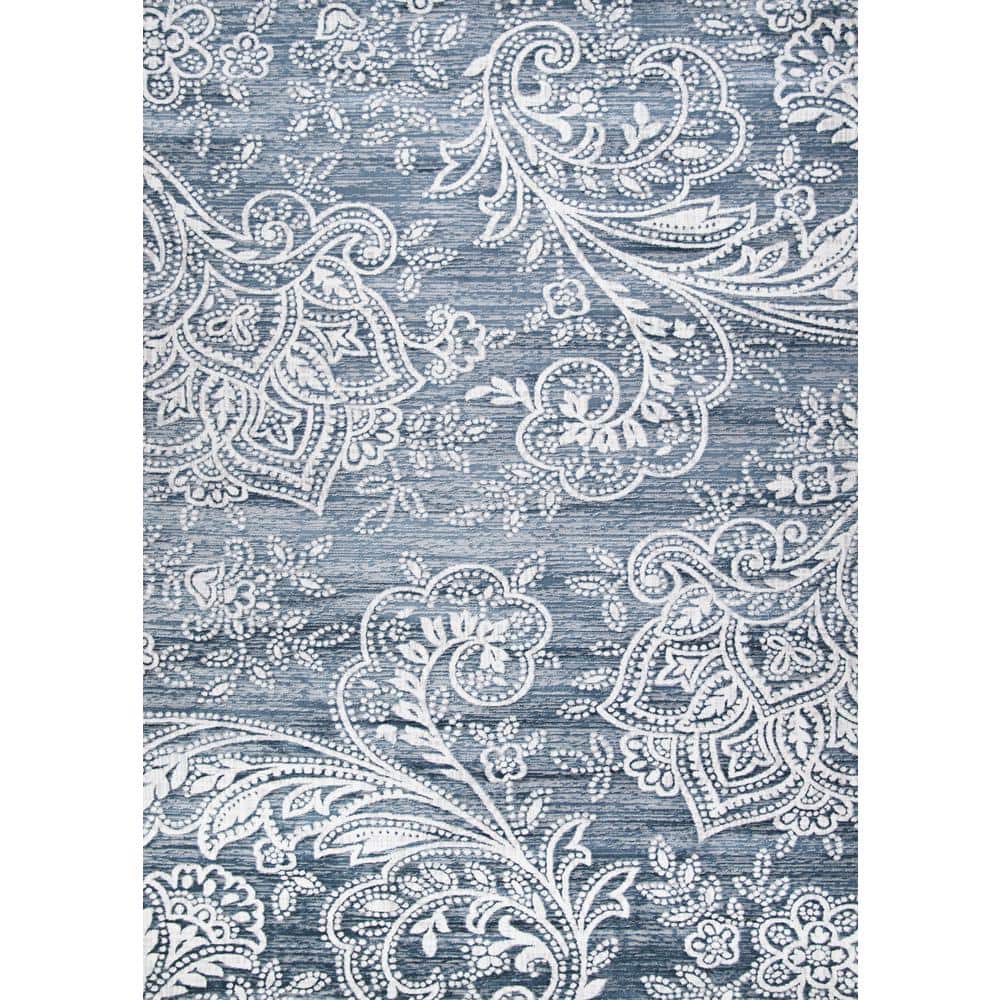 Nirvana Greystone 5' x 7' Synthetic Transitional Area Rug
