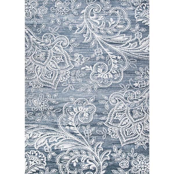 Nirvana Topiary Greystone 5 ft. x 8 ft. Area Rug