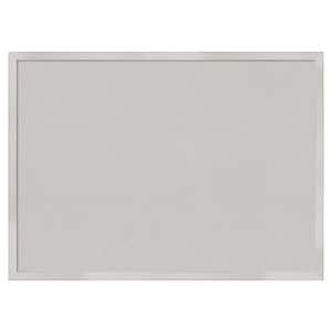 Svelte Silver Wood Framed Grey Corkboard 29 in. x 21 in. Bulletin Board Memo Board