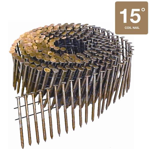 Hitachi 3-1/4 in. x 0.120 in. Full Round-Head Smooth Shank Electro Galvanized Wire Coil Framing Nails (4,000-Pack)