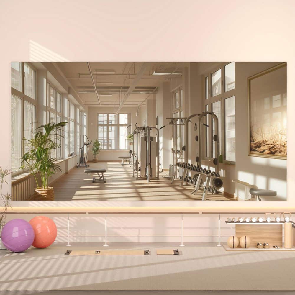 36 in. W x 72 in. H 1-pieces Frameless Mirrors for Wall Large Gym Mirror Yo