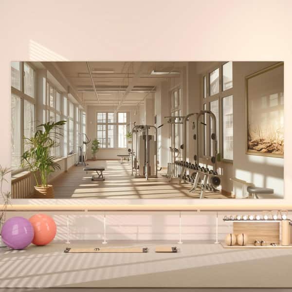 Vosuja 36 in. W x 72 in. H 1-pieces Frameless Mirrors for Wall Large Gym Mirror Yoga Mirror Dance Studio Mirrors for Exercise