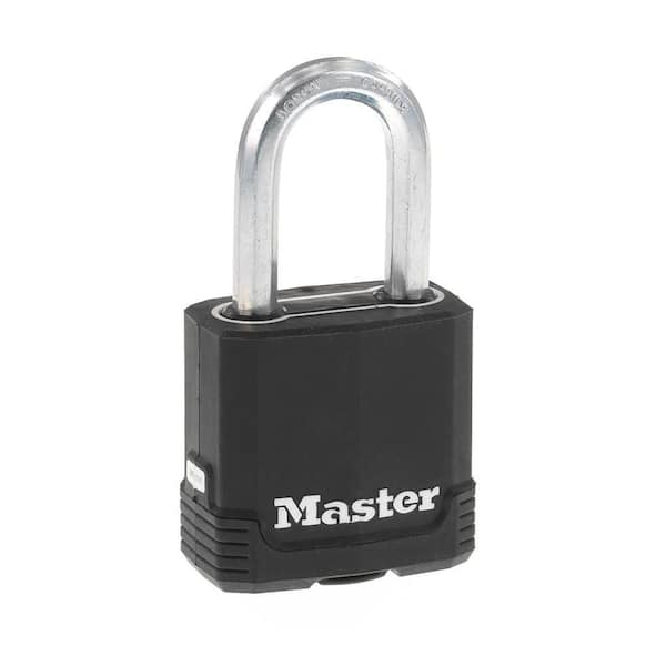 Heavy Duty Outdoor Covered Padlock with Key, 1-7/8 in. Wide, 1-1/2 in. Shackle