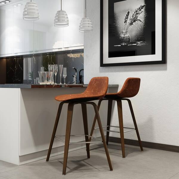Randolph Bentwood Counter Height Stool Set of 2 Deep Tan