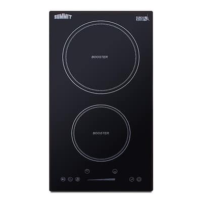 12 in. Electric Induction Cooktop in Black with 2 Elements Including Power Boost