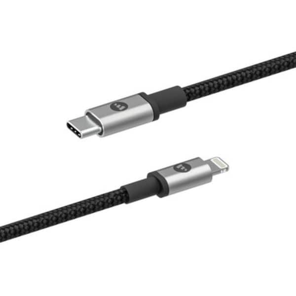 mophie 3.3 ft. Silver Braided Nylon USB-C to Lightning Connector Cable  MP1MSILUSBC - The Home Depot