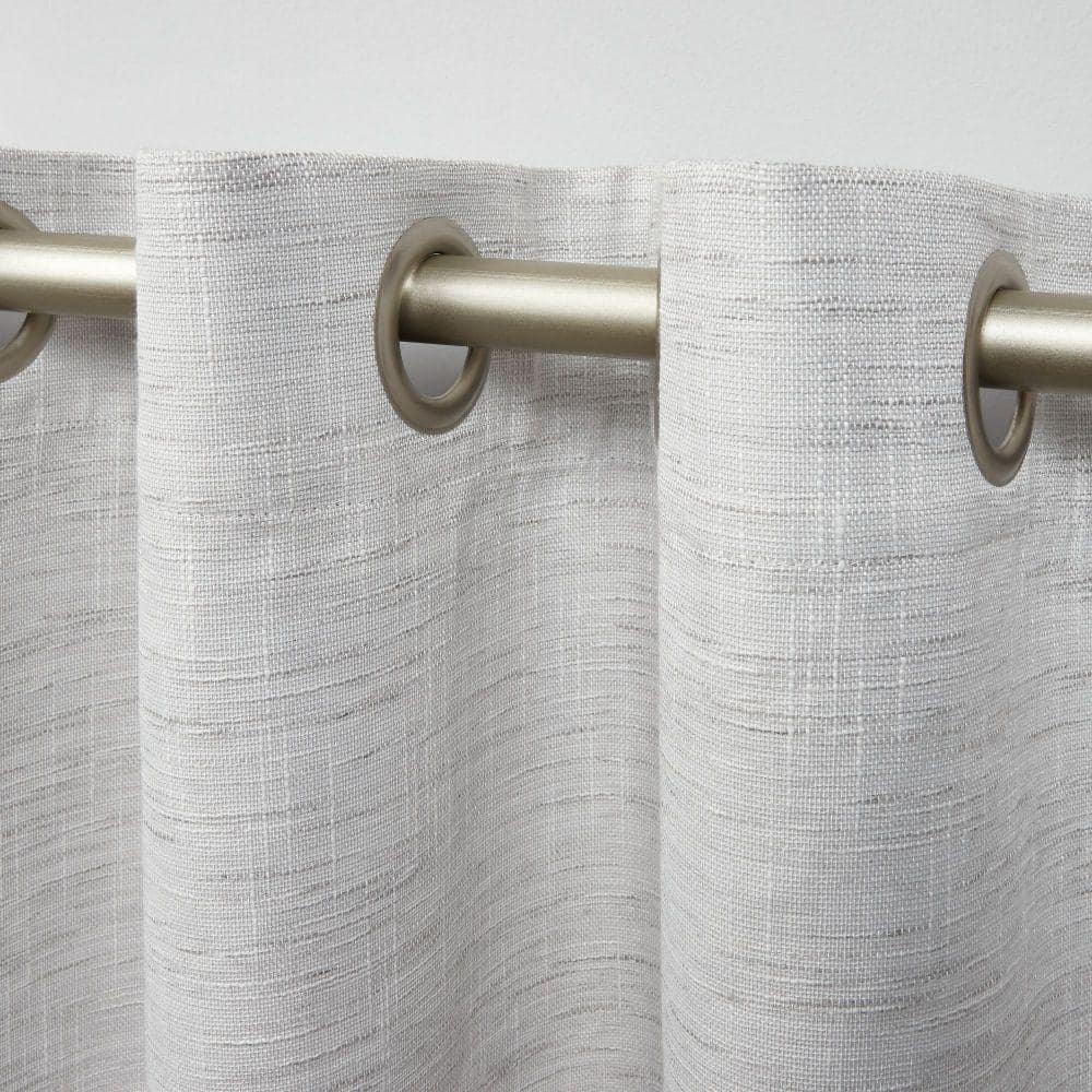 Burke Silver Thermal Insulated Blackout Grommet Top Curtain Panels, 52" x 84"