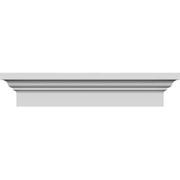 Ekena Millwork 1-7/8 in. x 96 in. x 5 in. Polyurethane Standard Crosshead Moulding