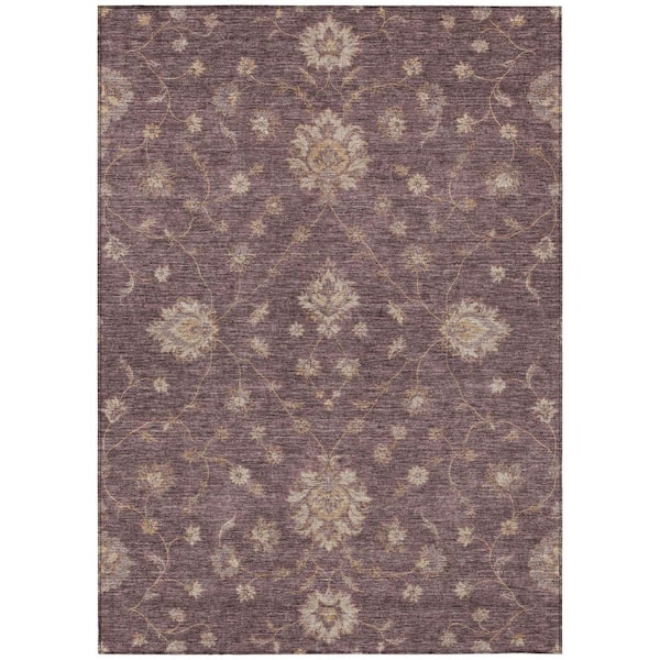 Chantille Machine Washable Indoor/Outdoor Abstract ACN3076 Plum 10 ft. x 14 ft. Area Rug