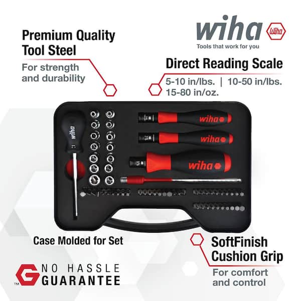 Wiha Torque Control Set with In/lbs Handles (59-Piece) 28589 - The