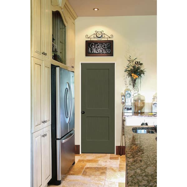 32 in. x 80 in. Monroe Juniper Stain Right-Hand Solid Core Molded Composite MDF Single Prehung Interior Door