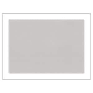 Wedge White Framed Grey Corkboard 32 in. x 24 in. Bulletin Board Memo Board