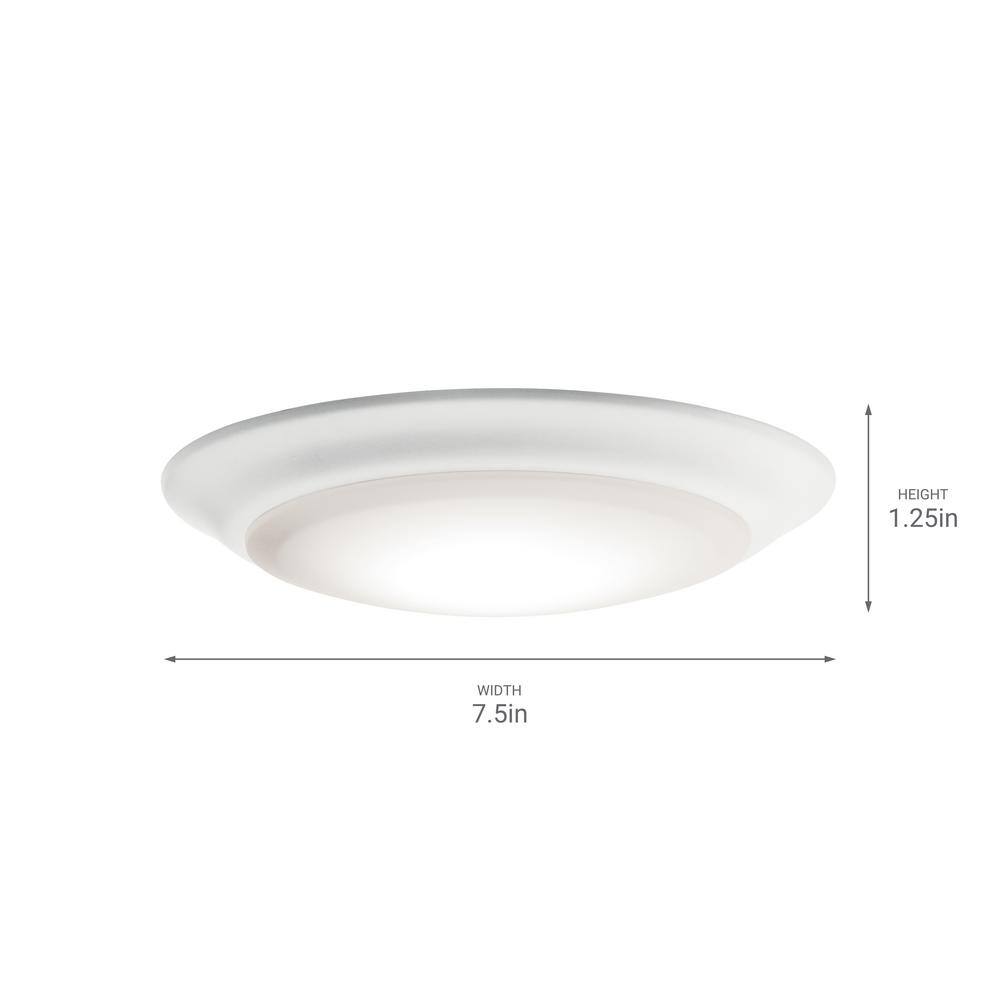 Kichler 43846Led27 Gen I 8" Wide Led Flush Mount Bowl Ceiling Fixture - White