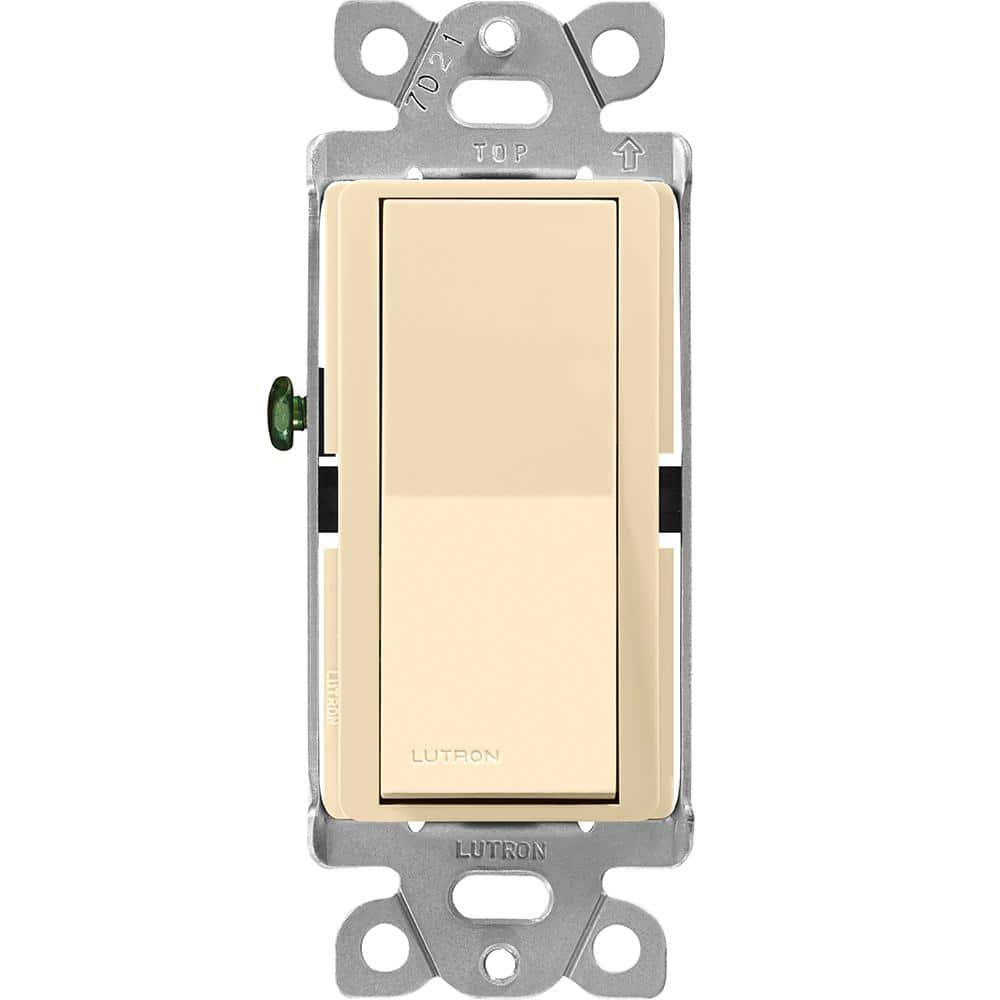 Lutron Claro On/Off Switch, 15-Amp/Single-Pole, Ivory (CA-1PS-IV)