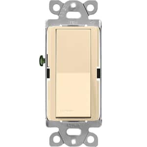 Claro On/Off Switch, 15-Amp/Single-Pole, Ivory (CA-1PS-IV)