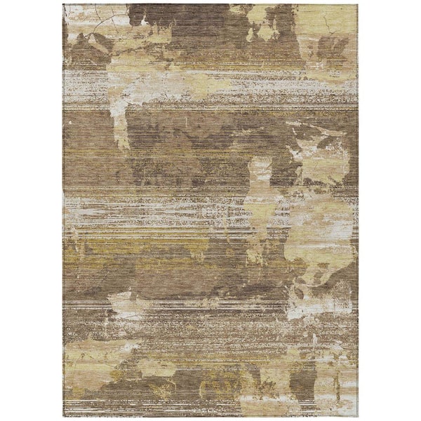 Chantille Machine Washable Indoor/Outdoor Abstract ACN2646 Clove 10 ft. x 14 ft. Area Rug
