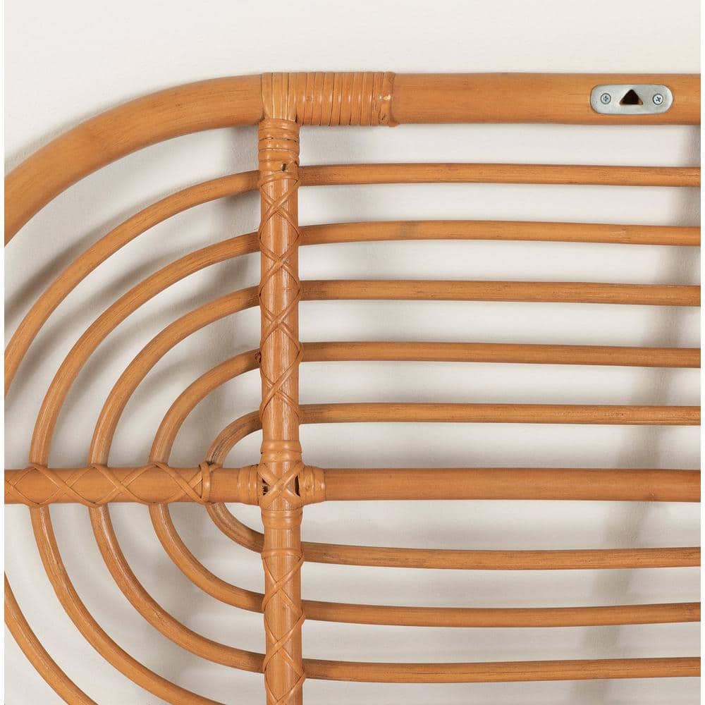 Full Natural Fabric Panel Headboard with Metal Frame