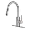 KRAUS Oletto Pull-Down Single Handle Kitchen Faucet in Spot Free Stainless Steel KPF-2620SFS