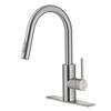 KRAUS Oletto Pull-Down Single Handle Kitchen Faucet in Spot Free Stainless Steel KPF-2620SFS