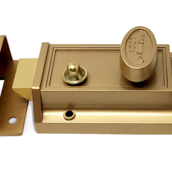 NEW Brass Front Door LockNight Latch RimYale Type Cylinder Standard Latch 