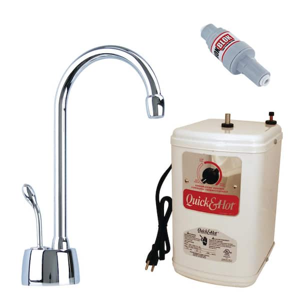 9 in. Velosah 1-Handle Hot Water Dispenser Faucet with Instant Hot Water Tank, Polished Chrome