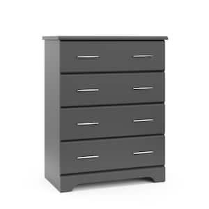 Brookside 4-Drawer Gray Dresser 39.76 in. H x 30.91 in. W x 16.73 in. D
