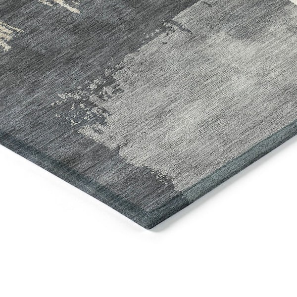 Chantille Machine Washable Indoor/Outdoor Abstract ACN2347 Charcoal 2 ft. x 3 ft. Accent Rug