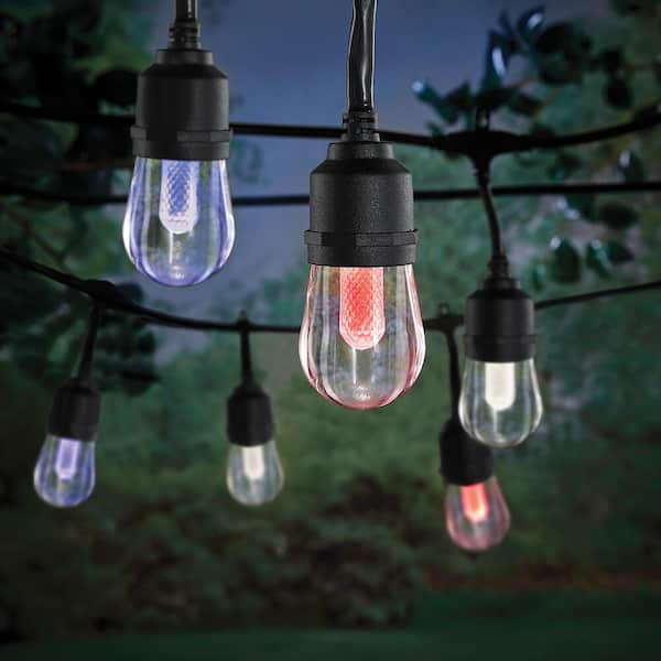 9.8 ft. String Light Pole in Black, 1-Pack