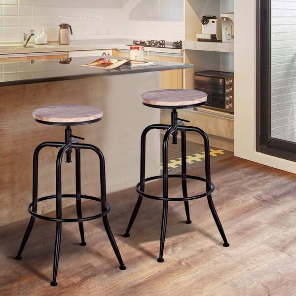 oak wood bar stool