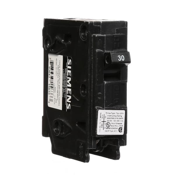 Siemens 30 Amp 1-Pole 22 kA Type QPH Circuit Breaker