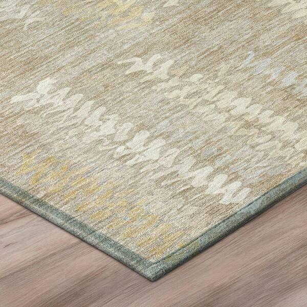 Chantille Machine Washable Indoor/Outdoor Abstract ACN2892 Beige 5 ft. x 7 ft. 6 in. Area Rug