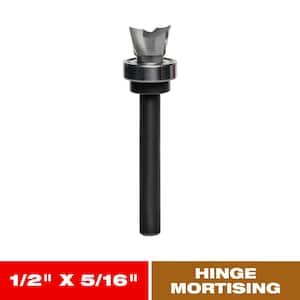 1/2 in. x 5/16 in. Carbide Hinge Mortising Router Bit