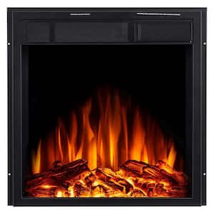 22.4 in. Ventless Electric Fireplace Insert, Remote Control, Adjustable Led Flame Brightness, 750-Watts/1500-Watts