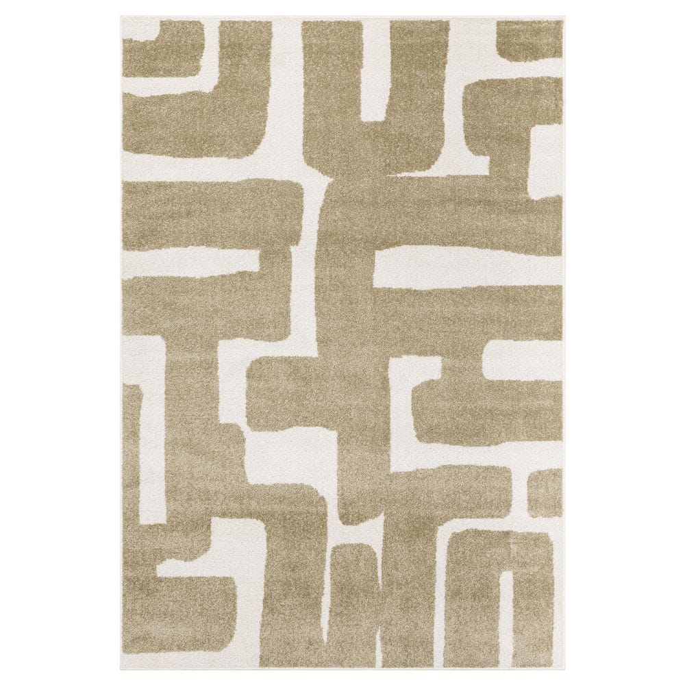 Quantum 5 ft. x 7 ft. Beige/Ivory Abstract Area Rug price history on PriceWatchPro