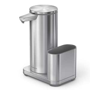 14 oz. Touch-free Rechargeable Sensor Soap Pump with Caddy, Brushed Stainless Steel