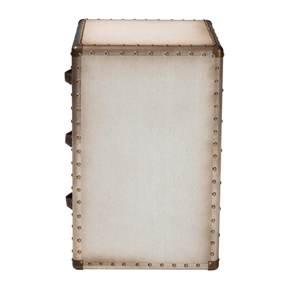 Mallison 20.9 in. Black Rectangle Canvas End Table - thumbnail 2