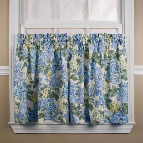 Reviews For Ellis Curtain Blue Fl Rod Pocket Room Darkening 34 In W X 36 L Set Of 2 Pg 1 The Home Depot Reviews For Ellis Curtain Blue Fl, Does Home Depot Have Kitchen Curtains