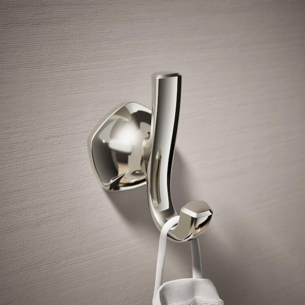 Sundae J-Hook Robe/Towel Hook in Vibrant Polished Nickel