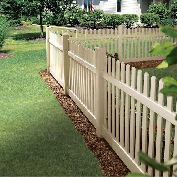 Kettle Straight 4 ft. H x 8 ft. W Sand Vinyl Fence Panel (Unassembled)