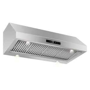 48 in. 1200 CFM Ducted Under Cabinet Range Hood with 4-Speed Fan, Gesture and Touch Control in Stainless Steel