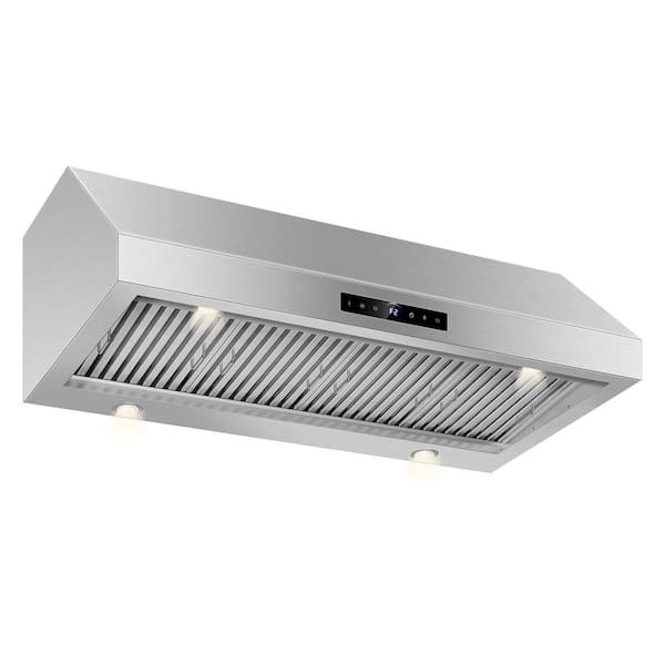 48 in. 1200 CFM Ducted Under Cabinet Range Hood with 4-Speed Fan, Gesture and Touch Control in Stainless Steel