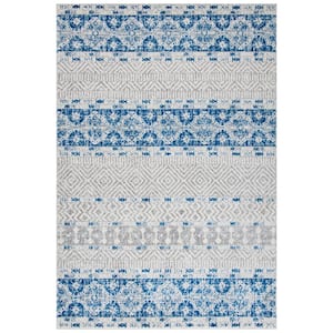 Madison Silver/Navy 8 ft. x 10 ft. Area Rug